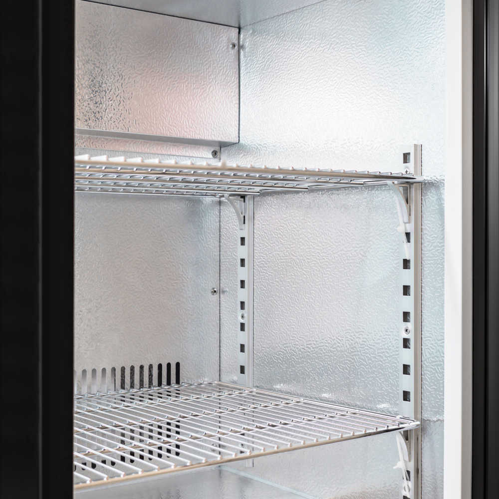 Three Sliding Door Bar Fridge - Black Body & Doors