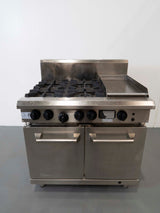 Luus CS-4B3P 4 Burner Range Oven