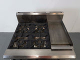 Luus CS-4B3P 4 Burner Range Oven