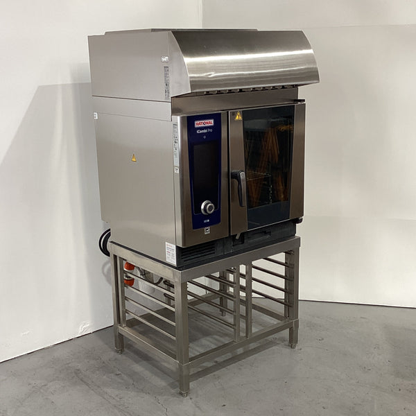 Rational LM100BE Combi Oven with Stand + Exhaust Hood Canopy