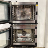 2x Unox Cheftop XEVC-0511-EPRM Combi Ovens + Stand
