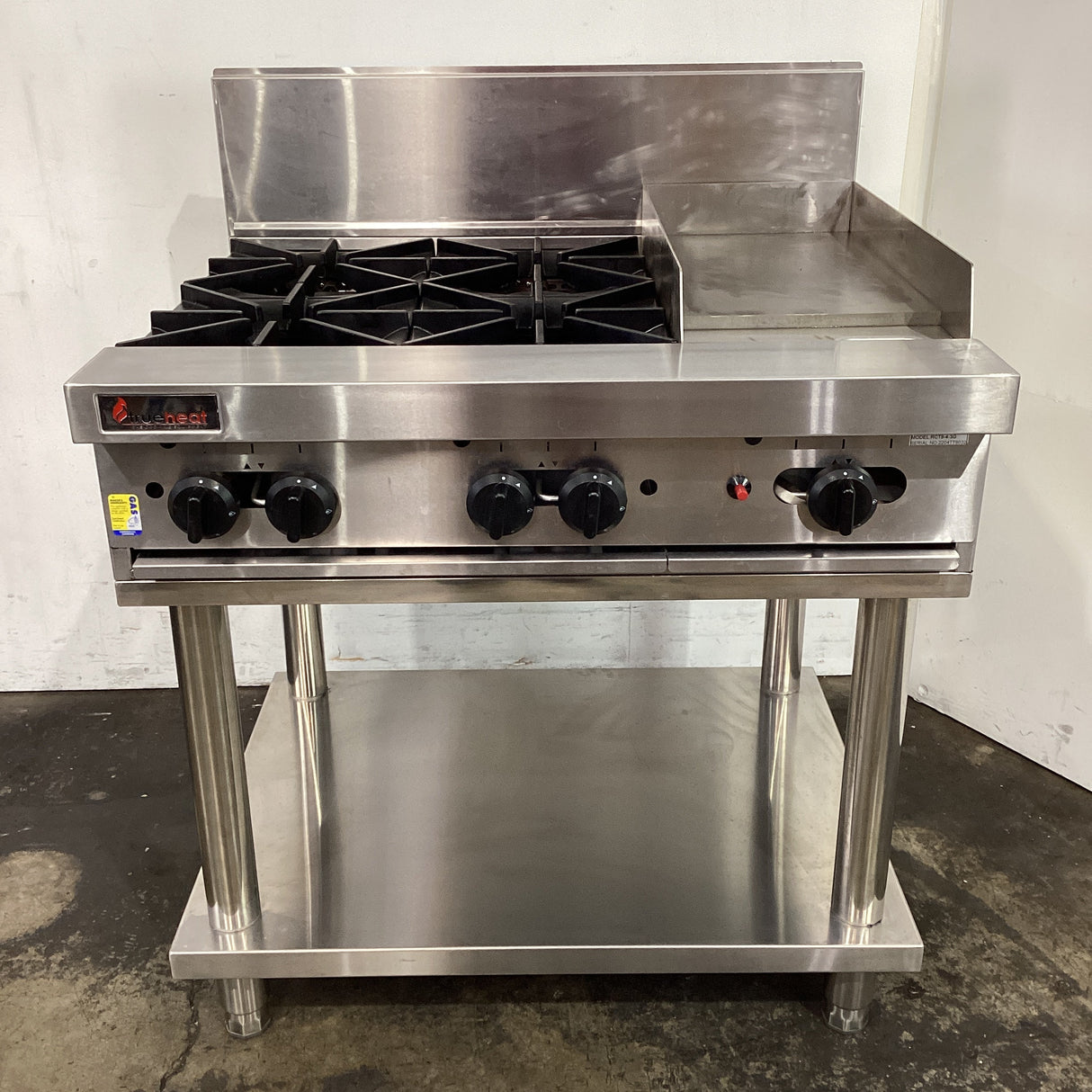 Trueheat RCT9-4-3G Open Burner Griddle + Stand