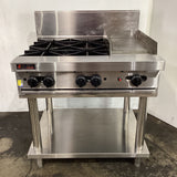 Trueheat RCT9-4-3G Open Burner Griddle + Stand