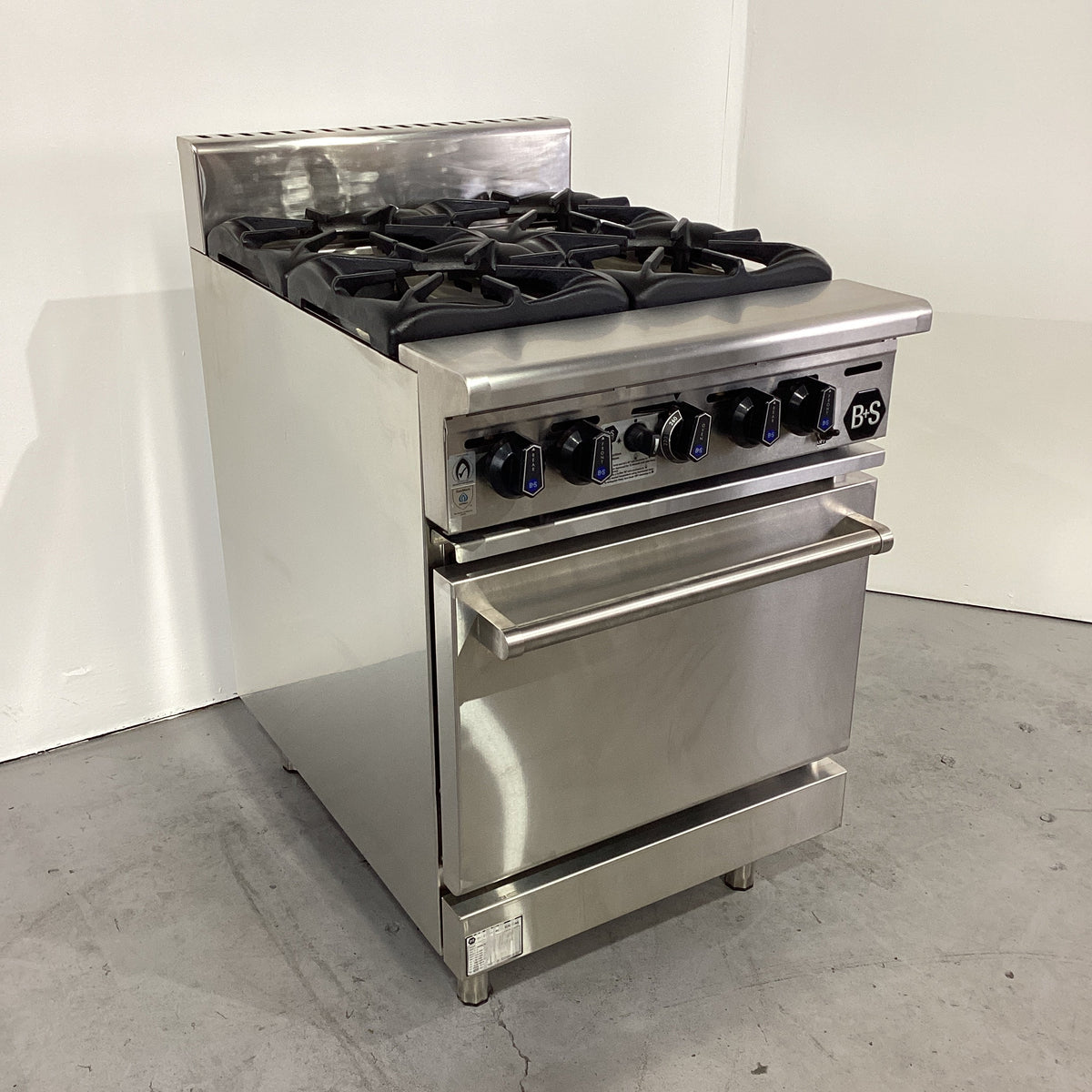 B&S OV-SB4 FF 4 Burner Range Oven