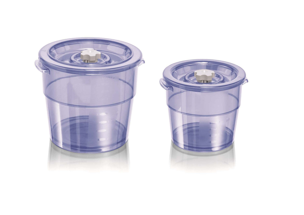 Magic Vac SET OF 2 EXECUTIVE ROUND CANNISTERS COMPLETE (2L + 4L) ACO 1005