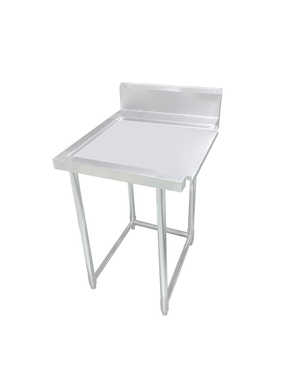 Outlet Bench with Splashback & Leg Brace - Outlet on Right / 750 / AWSD-0675R