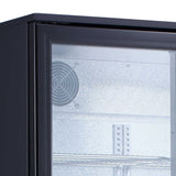 477L Upright Double Glass Door Display / Backbar Fridge - Black