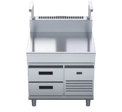 Waldorf 800 Series Bt8900S Rb 900Mm Bench Top Salamander Support Refrigerated Base