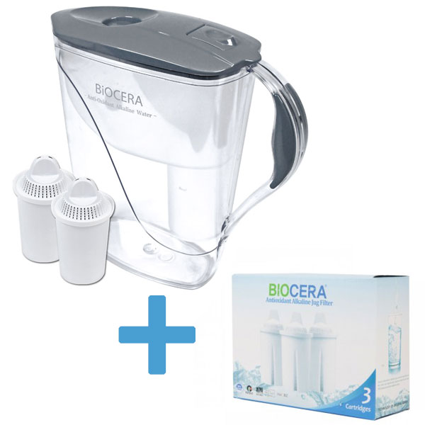 Biocera Antioxidant Alkaline Jug + Filter Set - Whisk Hospitality - BIOPACK