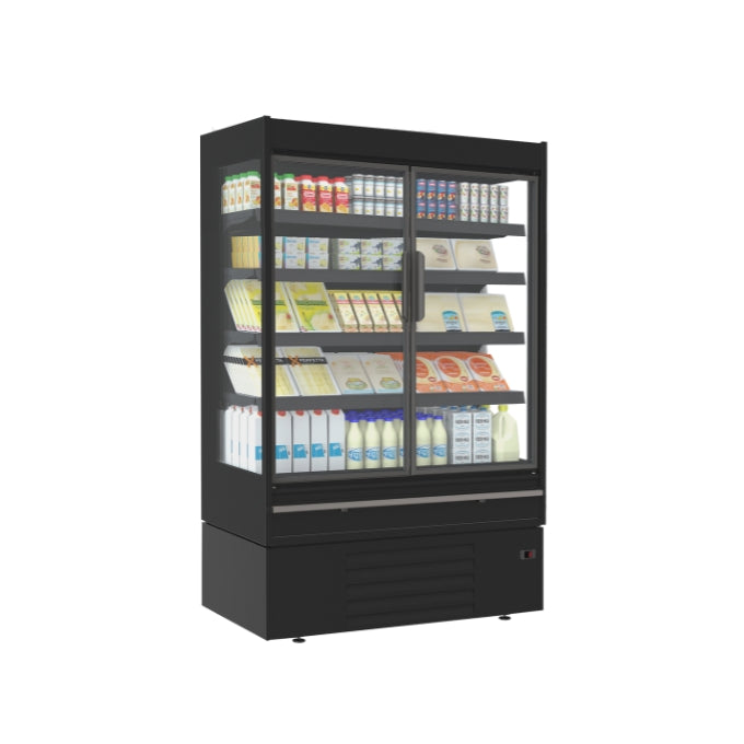 Bonnet Névé Offlip 3 Eco Multi-Deck Chiller - 125 - Black/Black - 10 Amp Plug - Whisk Hospitality - BN_OFLIP3E/125BB