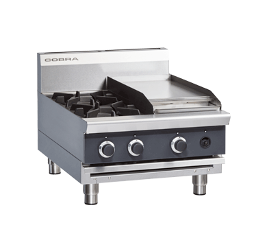 Cobra C6C B 600Mm Two Burner Griddle Gas Cooktop Bench Model