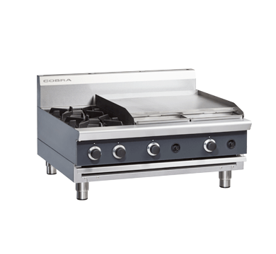 Cobra C9B B 900Mm Two Burner Griddle Gas Cooktop Bench Model