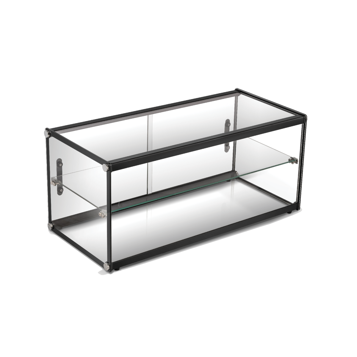 Exquisite Two Tiers Flat Glass Ambient Cake Display - CD90 - Whisk Hospitality