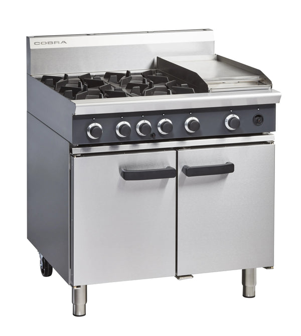 Cobra Cr9C 900Mm Four Burner Griddle Gas Range Static Oven
