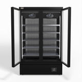 Supermarket Two Glass Doors Upright Display Fridge - 1000 Litre