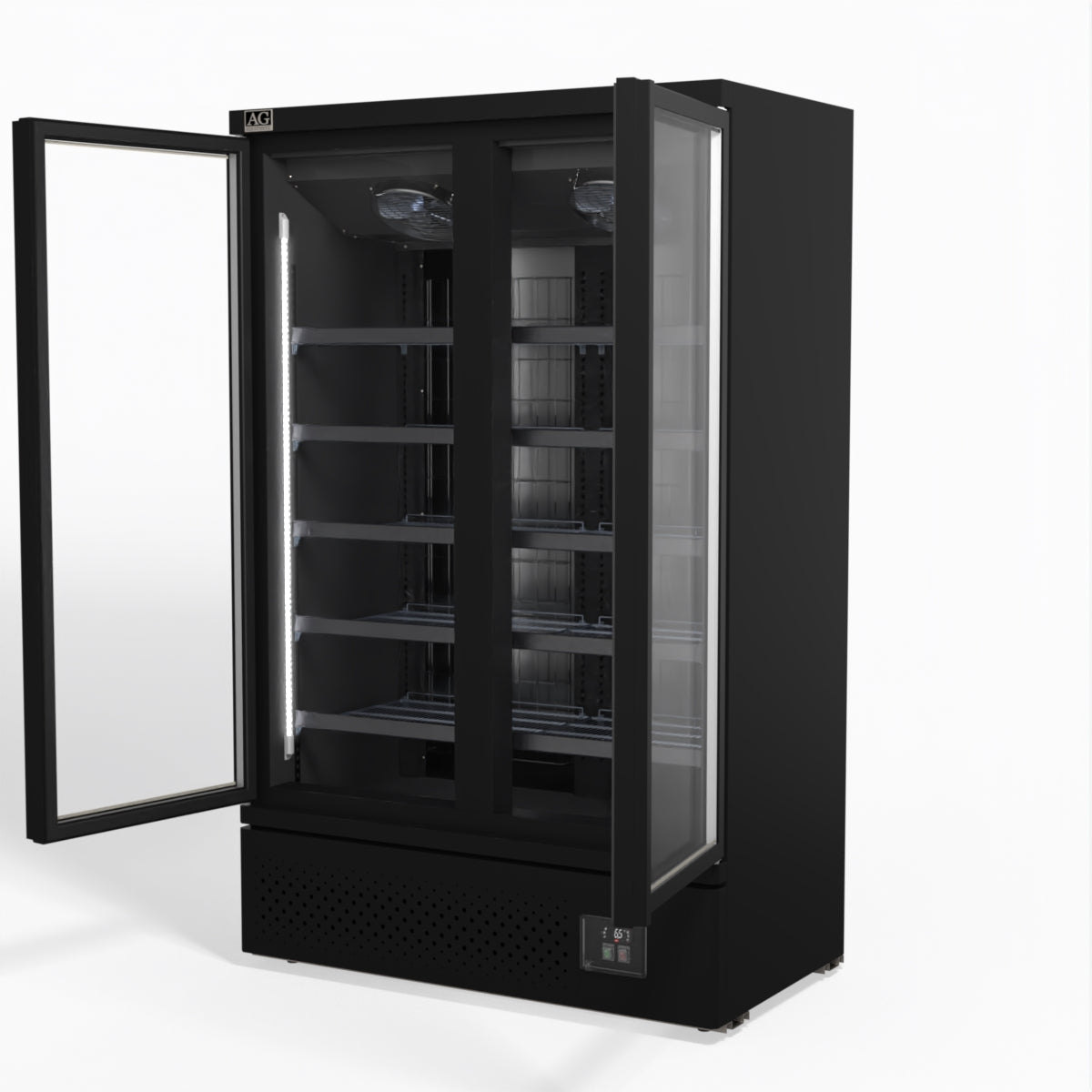 Supermarket Two Glass Doors Upright Display Fridge - 1000 Litre