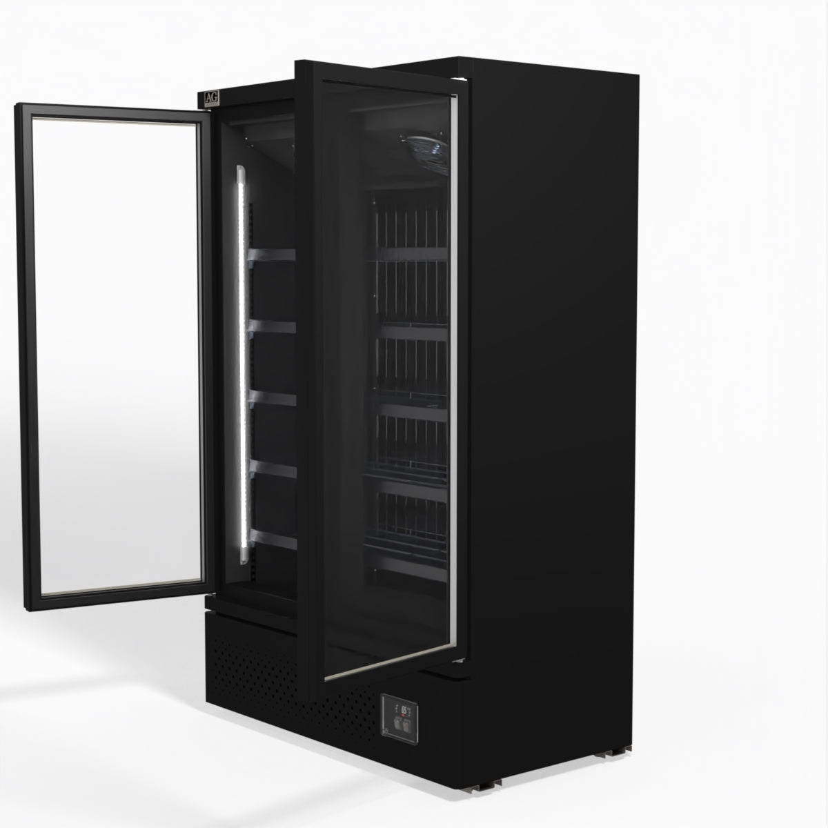 Supermarket Two Glass Doors Upright Display Fridge - 1000 Litre