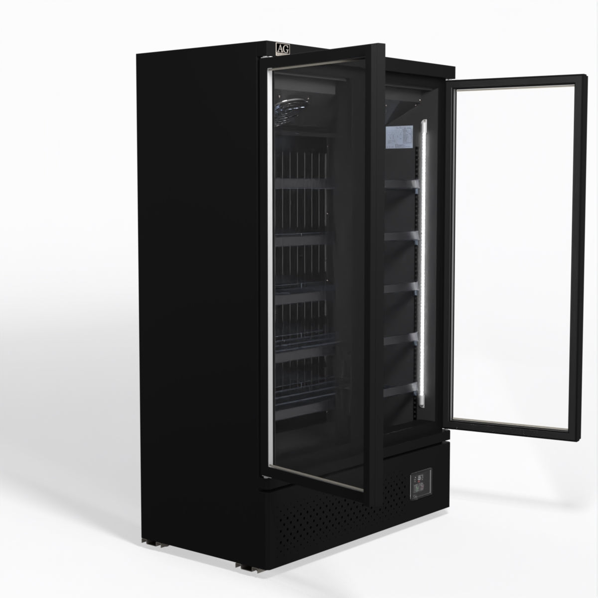 Supermarket Two Glass Doors Upright Display Fridge - 1000 Litre