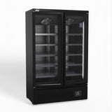 Supermarket Two Glass Doors Upright Display Fridge - 1000 Litre