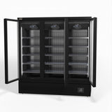 Supermarket Three Glass Doors Upright Display Fridge - 1539 Litre