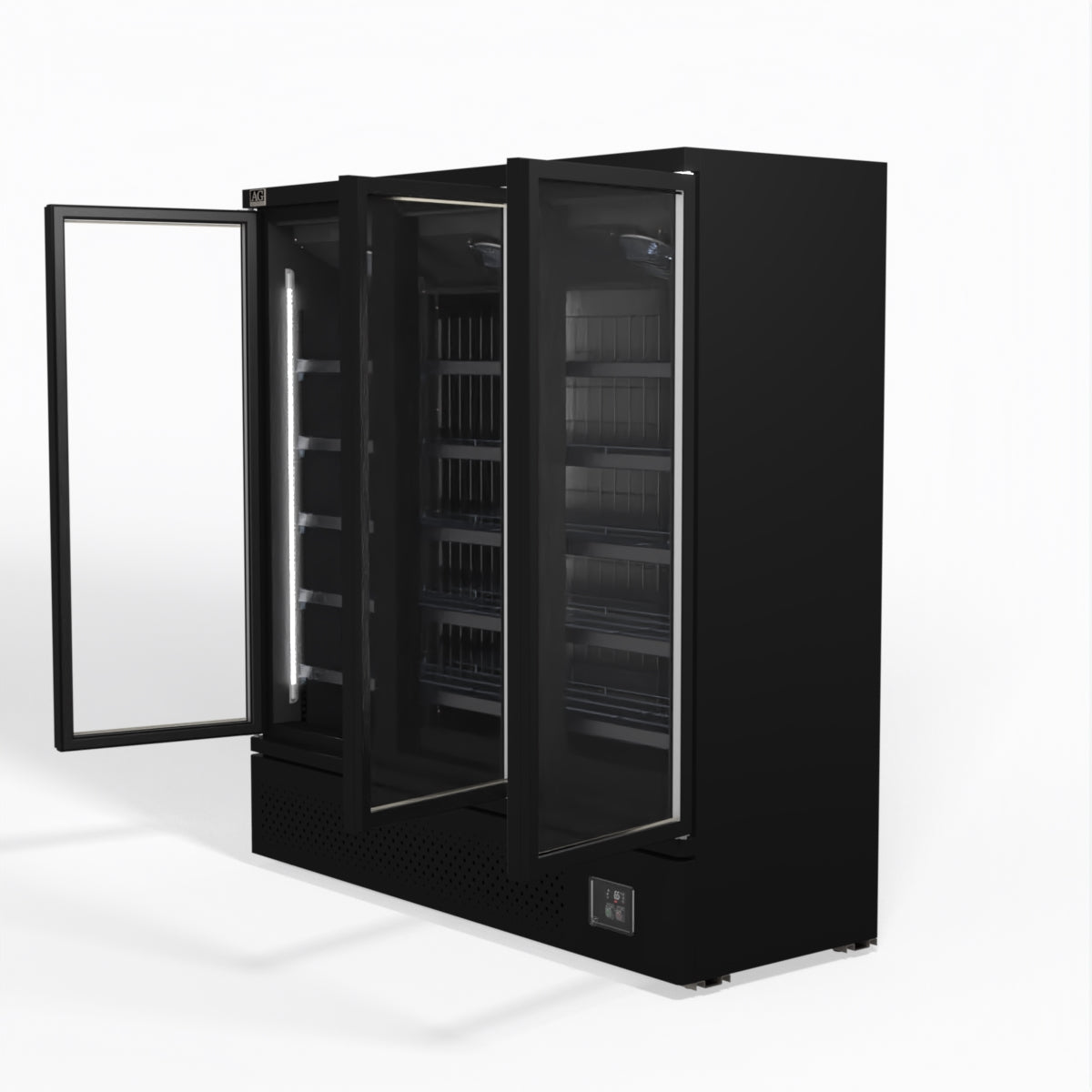 Supermarket Three Glass Doors Upright Display Fridge - 1539 Litre