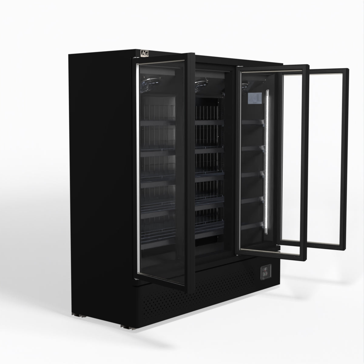 Supermarket Three Glass Doors Upright Display Fridge - 1539 Litre