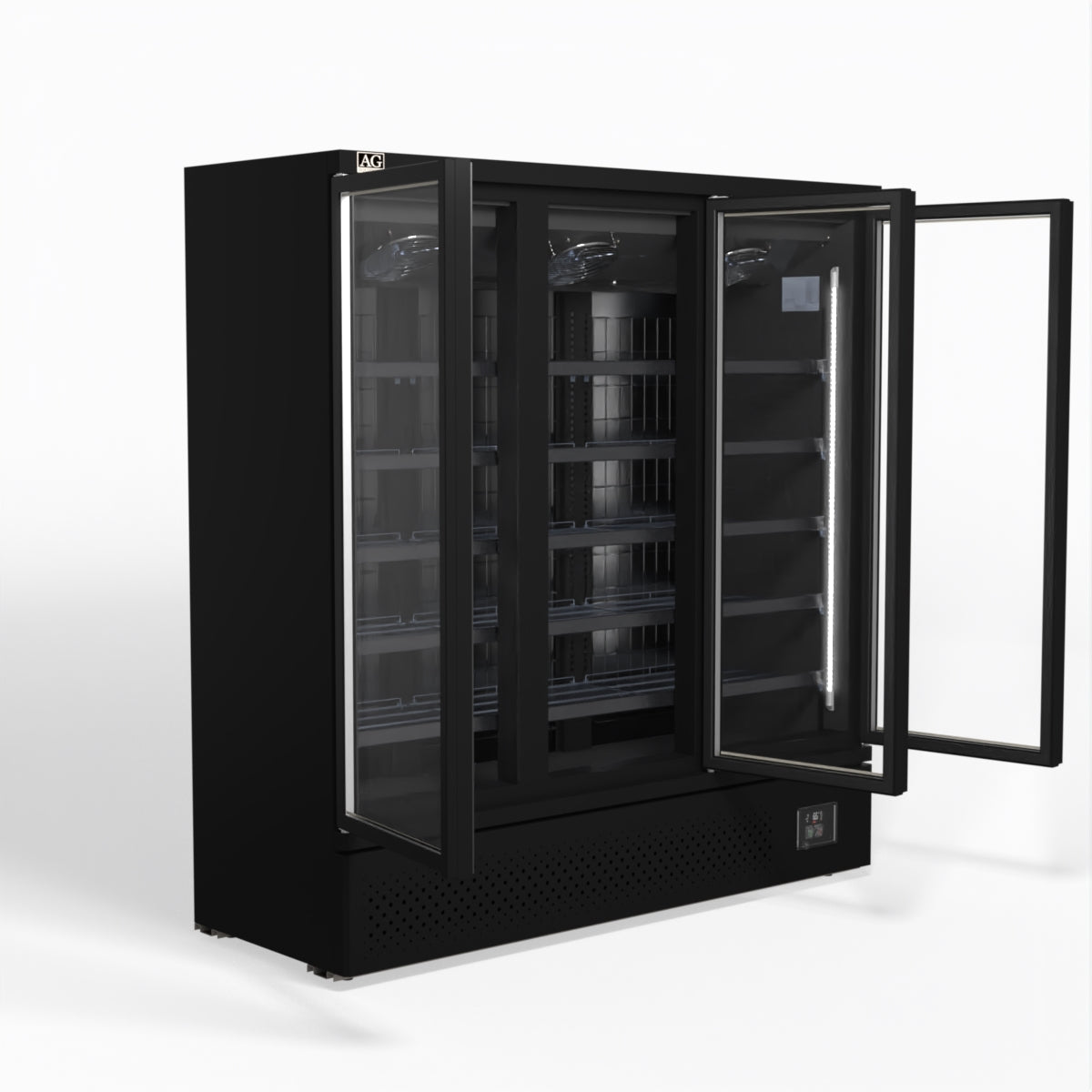 Supermarket Three Glass Doors Upright Display Fridge - 1539 Litre