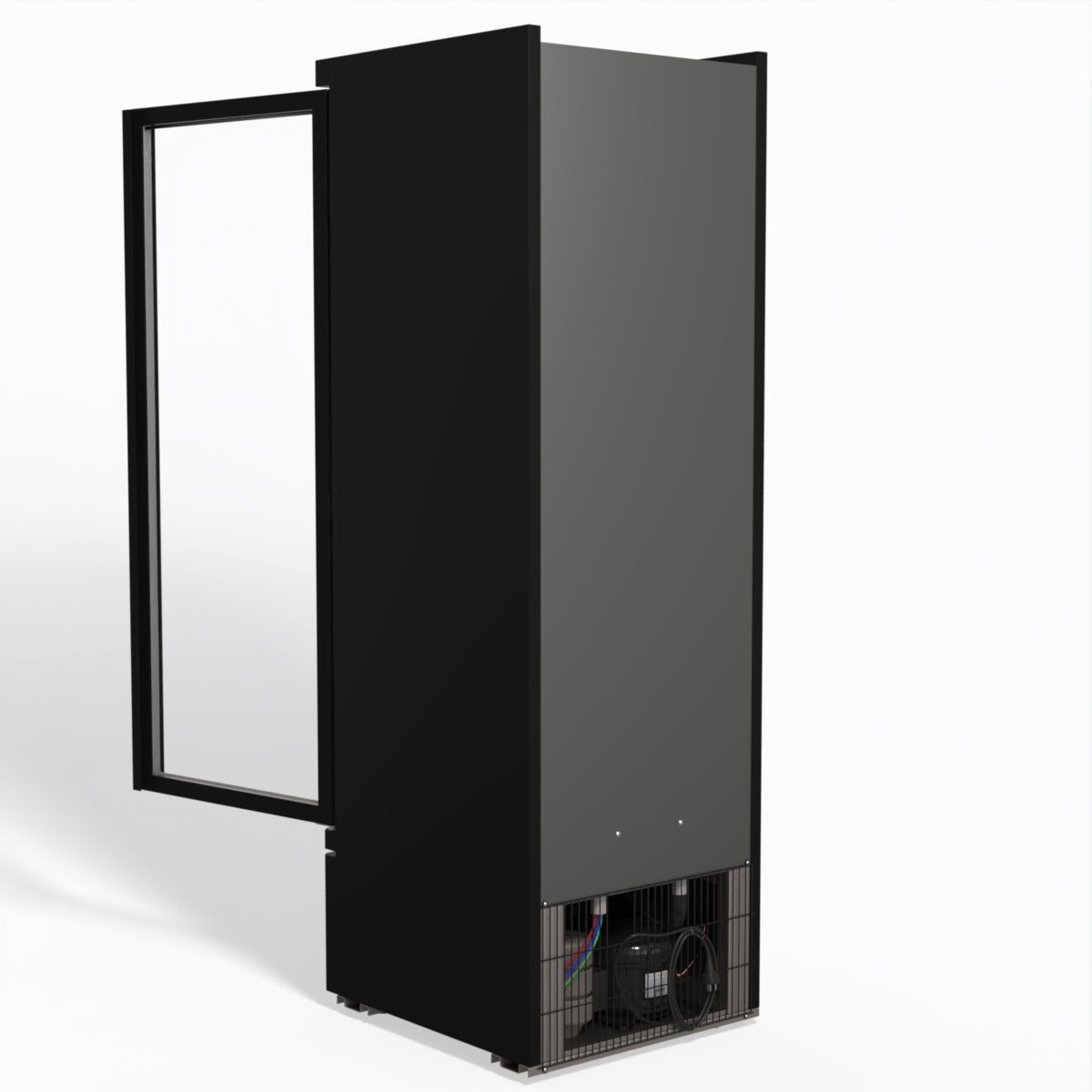 Supermarket Single Glass Door Upright Display Fridge - 450 Litre