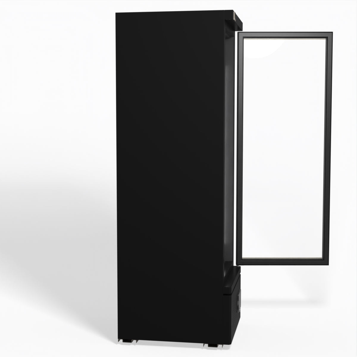 Supermarket Single Glass Door Upright Display Fridge - 450 Litre