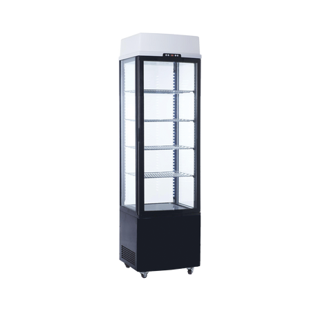 Exquisite Black Four Sided Glass Upright Display Fridge - CTD235 - Whisk Hospitality - CTD235-B