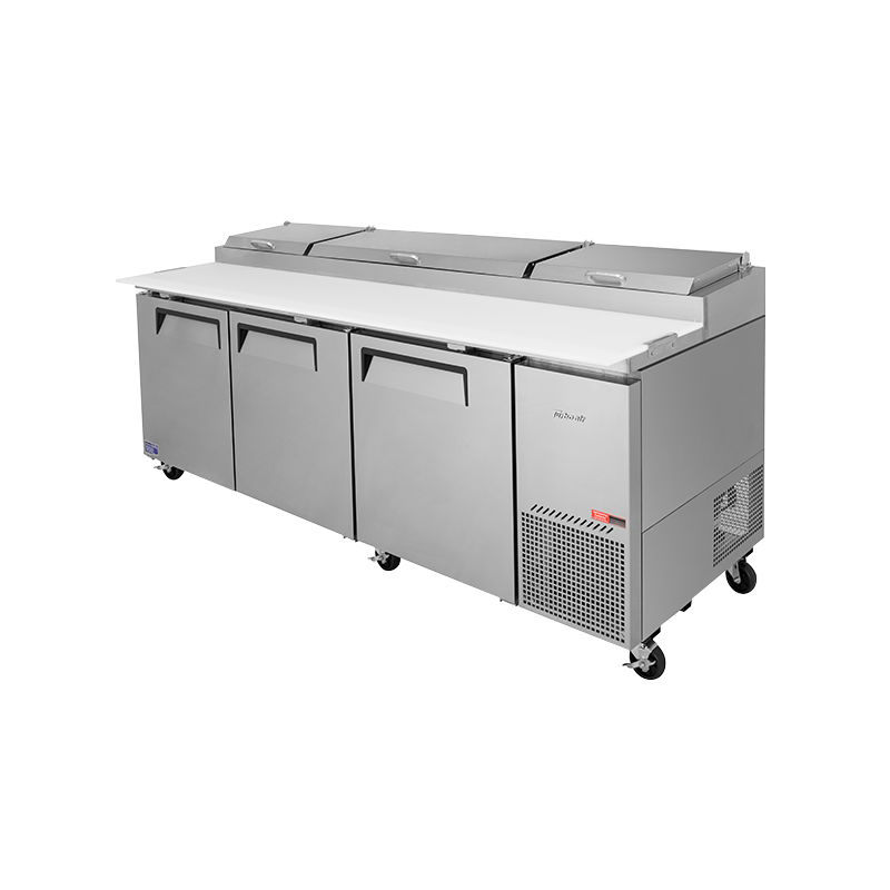 Turbo Air 3 Door Pizza Prep Fridge 2362mm CTPR-93SD-N - Whisk Hospitality - CTPR-93SD-N