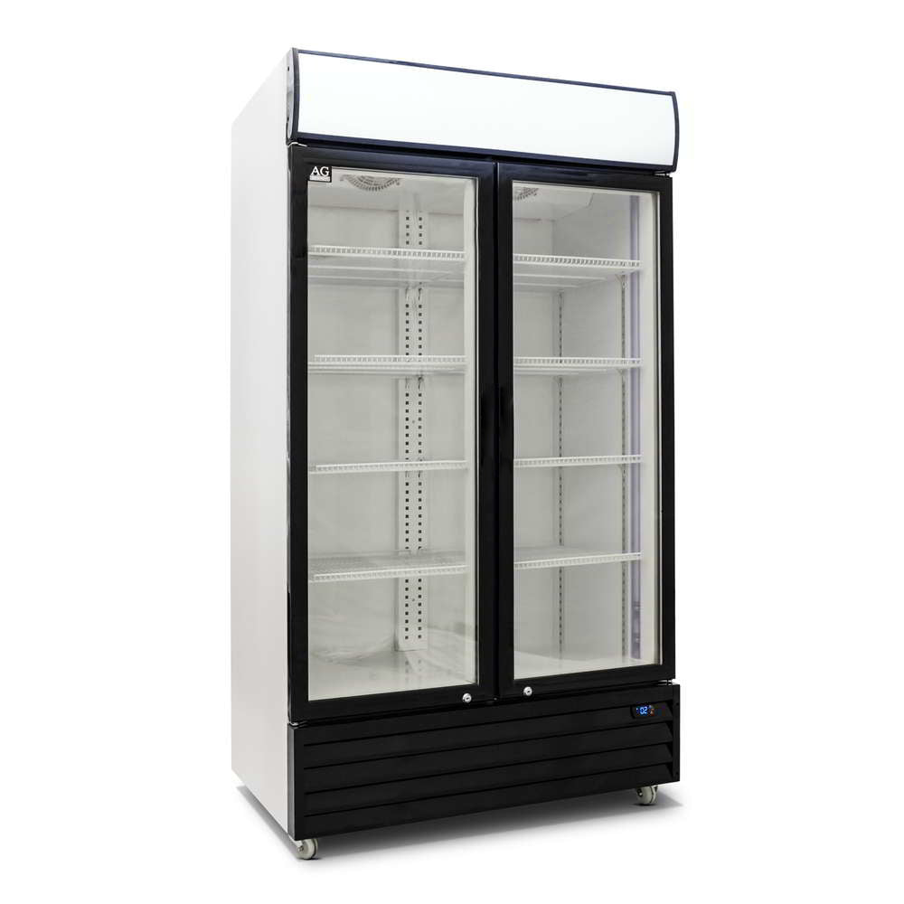 AG 1000L Double Door Upright Display Fridge - Glass Door CU1000TNG