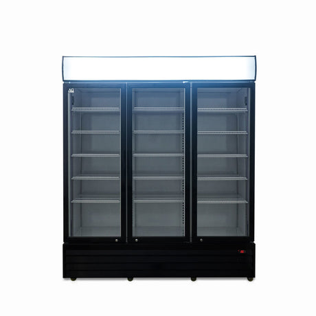 AG 1500L Triple Door Upright Display Fridge - Glass Door CU1500TNG
