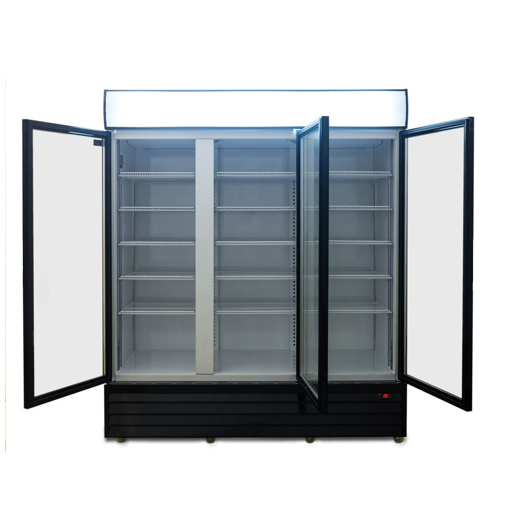AG 1500L Triple Door Upright Display Fridge - Glass Door CU1500TNG