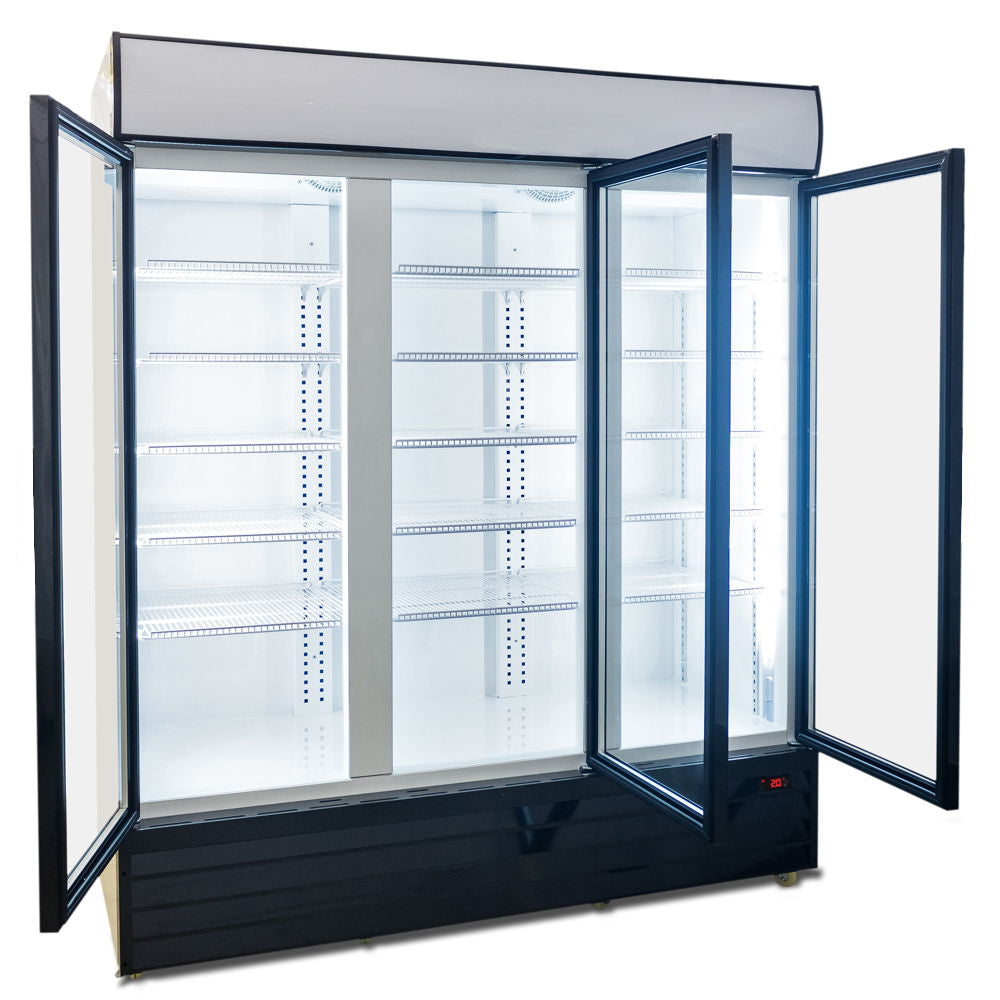 AG 1500L Triple Door Upright Display Fridge - Glass Door CU1500TNG