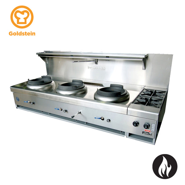 CWA3B2D/B | Asian Cooking Range, Woks – Duckbill Burners, 2 Open Burners - Whisk Hospitality - CWA3B2D/B