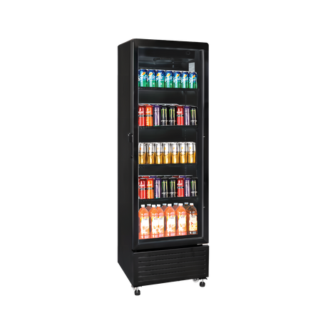 Exquisite One Glass Doors Upright Display Fridge – Black - DC150 - Whisk Hospitality
