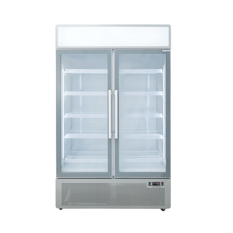 Exquisite Two Glass Door Upright Display Fridge 850L – White - DC880P - Whisk Hospitality