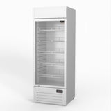 AG 515L Upright Glass Door Display/Drinks Fridge - White with Light Box DF515WL