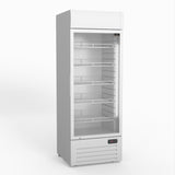 AG 515L Upright Glass Door Display/Drinks Fridge - White with Light Box DF515WL