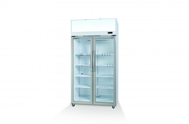 Skope TCE1000N Upright 2 Glass Door Fridge