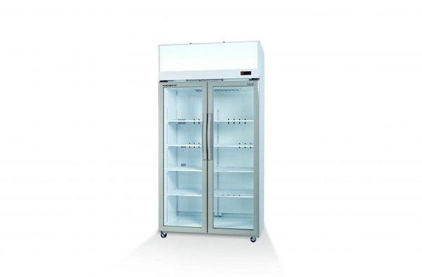 Skope TCE1000N Upright 2 Glass Door Fridge