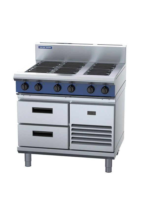 Blue Seal Evolution Series E516D Rb 900Mm Electric Cooktop Refrigerated Base