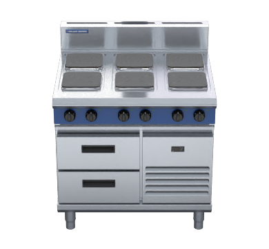 Blue Seal Evolution Series E516S Rb 900Mm Electric Cooktop Sealed Hobs Refrigerated Base