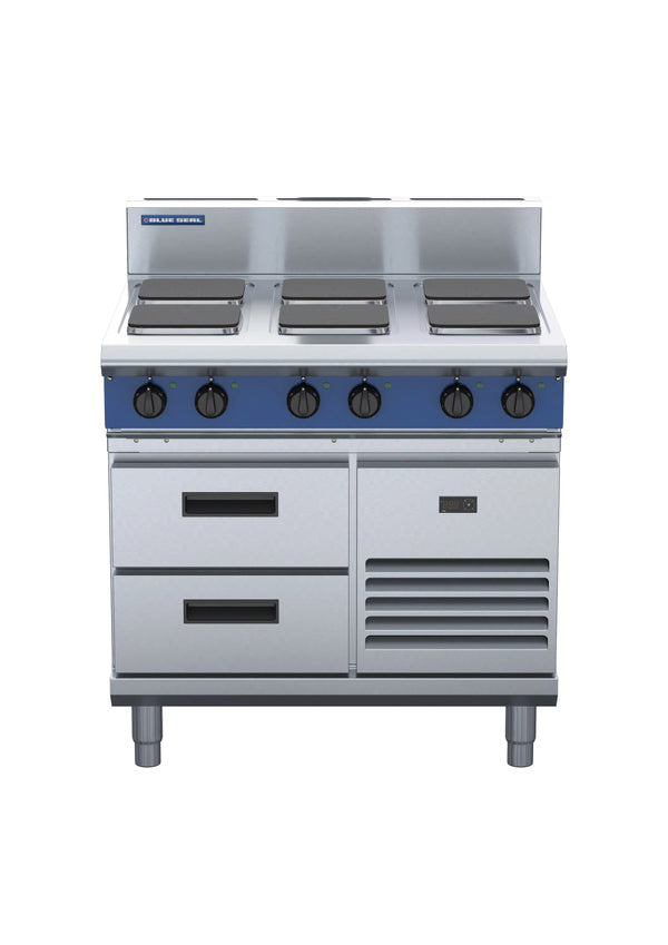 Blue Seal Evolution Series E516S Rb 900Mm Electric Cooktop Sealed Hobs Refrigerated Base
