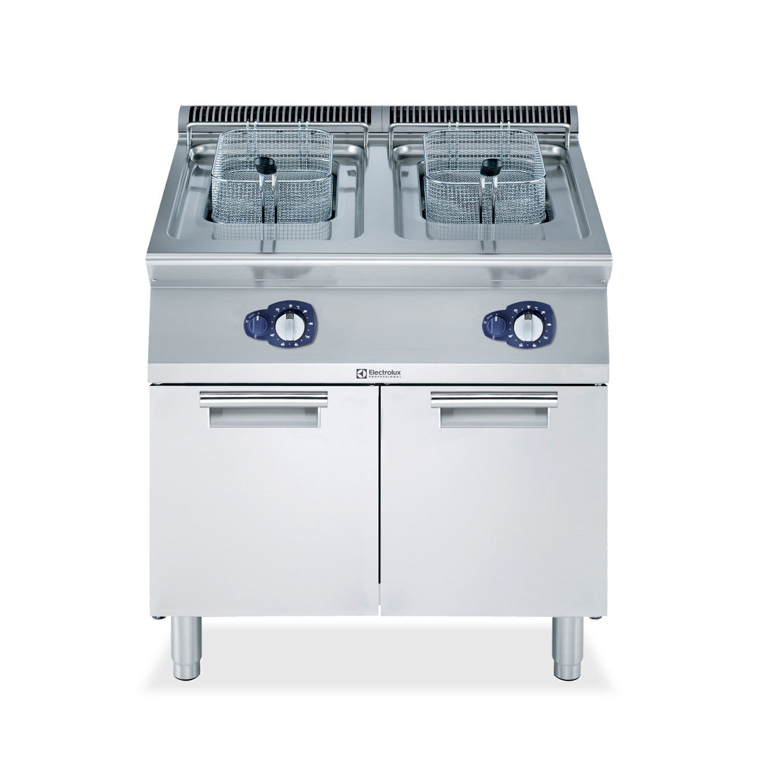 Electrolux 700XP 15L + 15L Double Pan Gas Fryer 800mm E7FRGH2GF0 - Whisk Hospitality - E7FRGH2GF0
