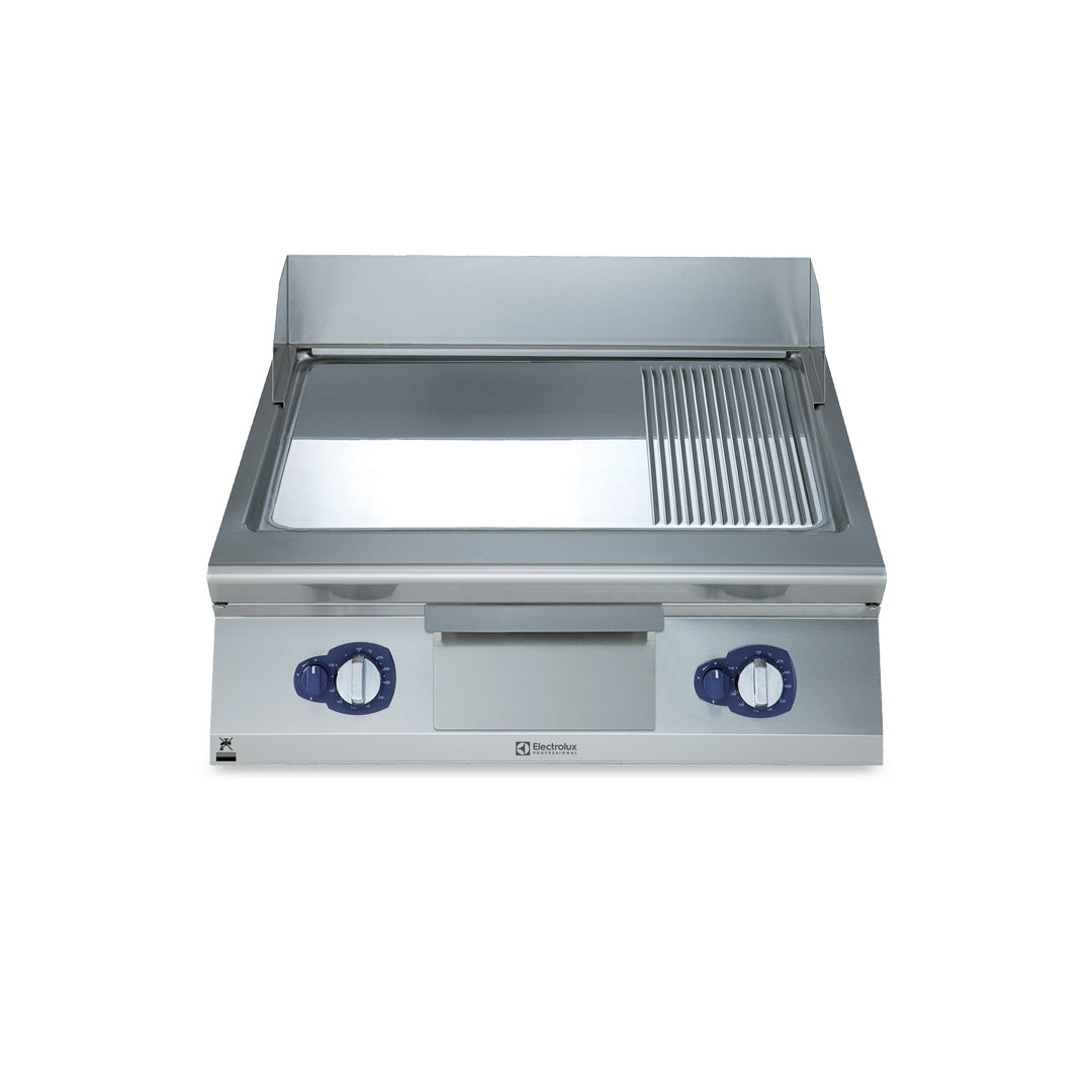 Electrolux 900XP Gas Griddle Plate with Smooth/Ribbed Polished Chrome Plate 800mm E9FTGHCP00 - Whisk Hospitality - E9FTGHCP00