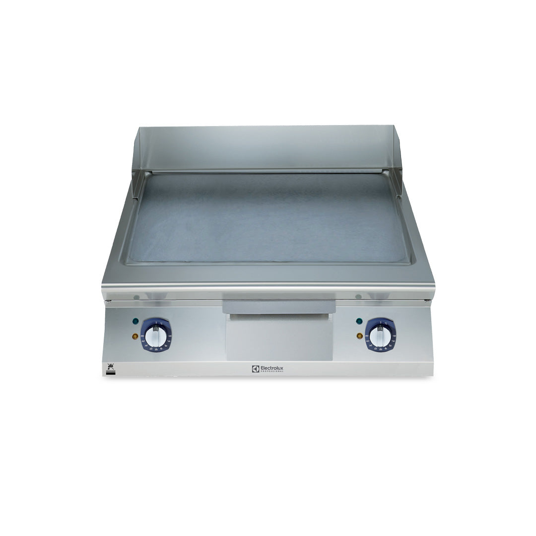 Electrolux 900XP Electric Griddle Plate with Smooth Brushed Chrome Plate 800mm E9IINDAOMEA - Whisk Hospitality - E9IINDAOMEA