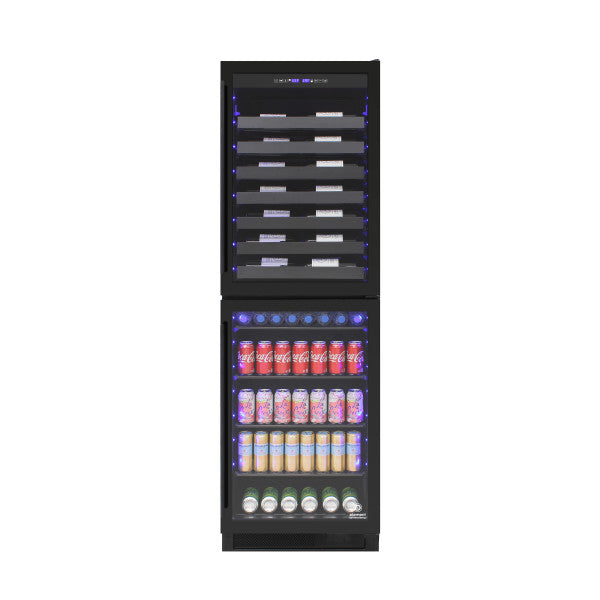 Vinotemp EL-100WBC-TS 98 Bottle Dual Zone Wine + Beverage Cooler