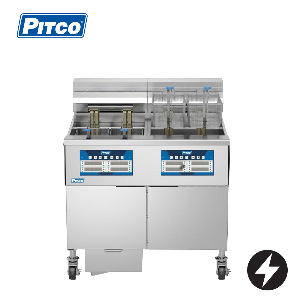 EP18FF-2/FD | Cold Zone Electric Fryer Bank, 2 x 40L with Filter Drawer - Whisk Hospitality - EP18FF-2/FD